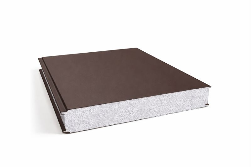 Гладкие сэндвич панели из пенополистирола ширина 1200 мм толщина 50 мм RAL8017